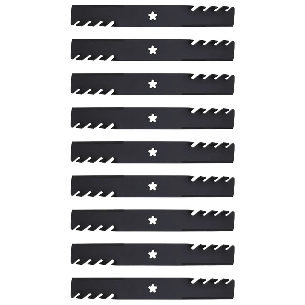 9 Toothed Mower Blades for Poulan Riding Mowers 54" Deck