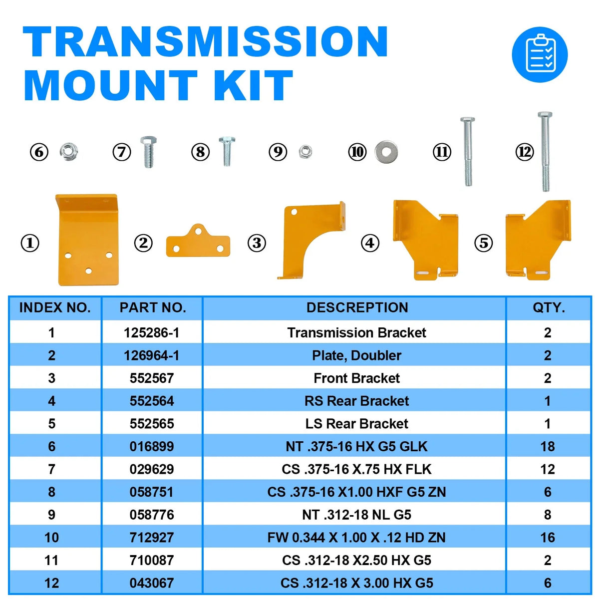 Transmission Hydro Bracket Kit for Hustler Raptor SD/SDX (2018–2023) #125255