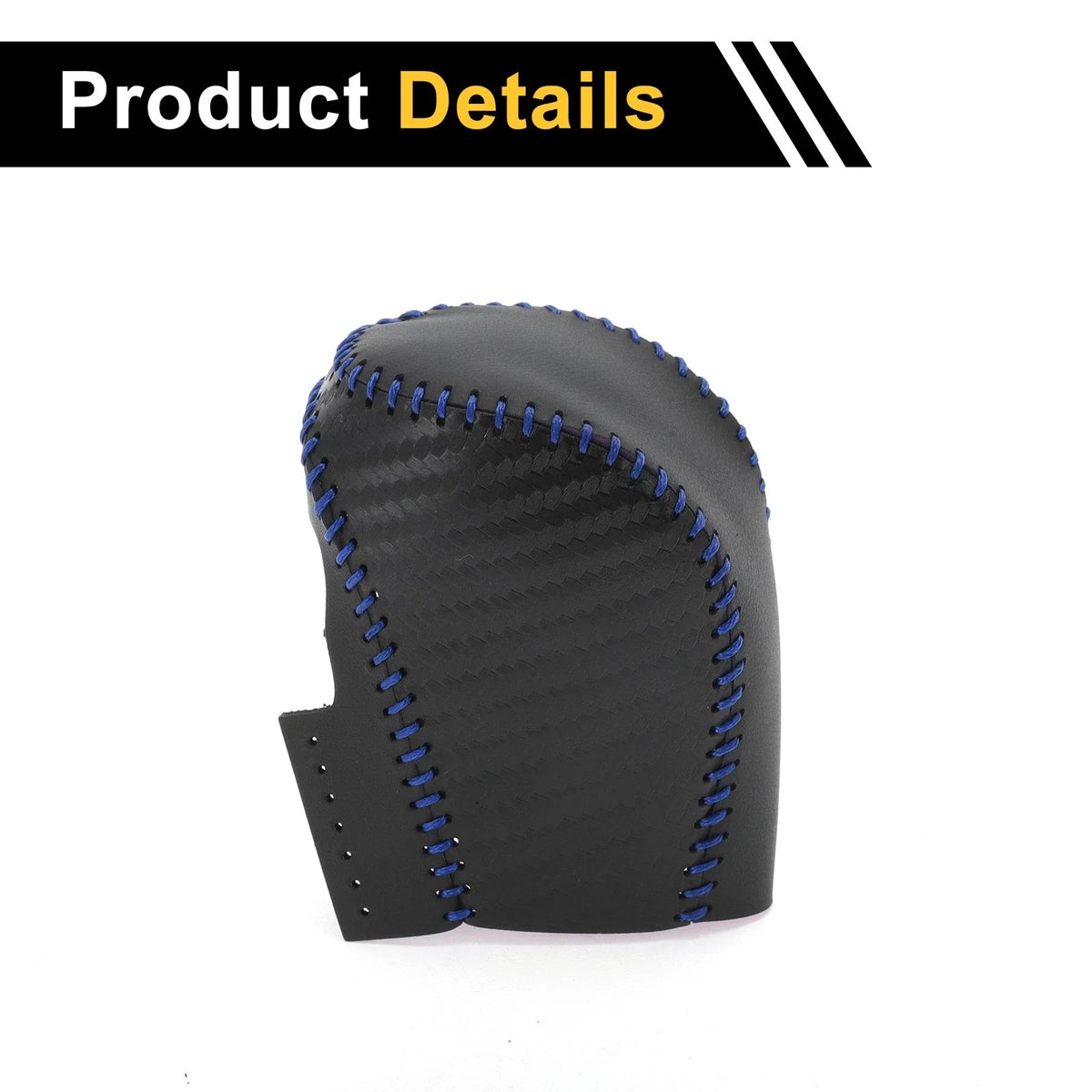 1 Pc Gear Shift Knob Cover for Honda Civic (2016–2021) Black Blue Faux Leather
