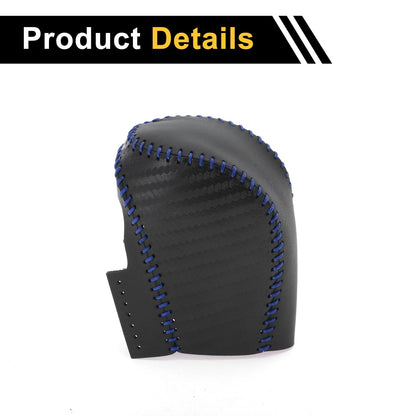 1 Pc Gear Shift Knob Cover for Honda Civic (2016–2021) Black Blue Faux Leather
