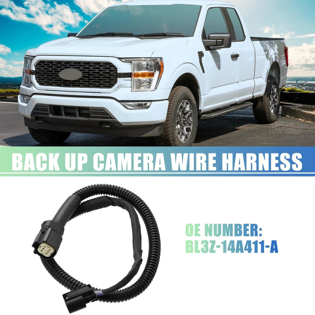 Rear View Back Up Camera Wire Harness BL3Z-14A411-A for Ford F-150 (2011–2014)