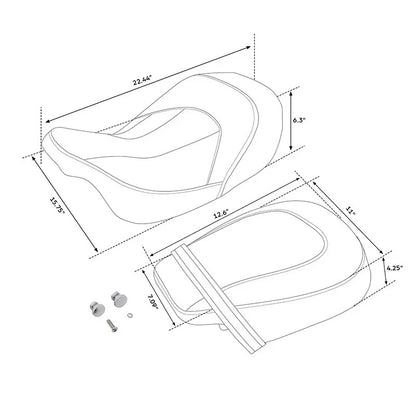 Gel Seat for Harley Touring Electra Road Glide King (2009–2023)