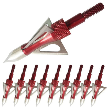 12PK 3-Blade Broadheads for Compound Bow (100 Grain)
