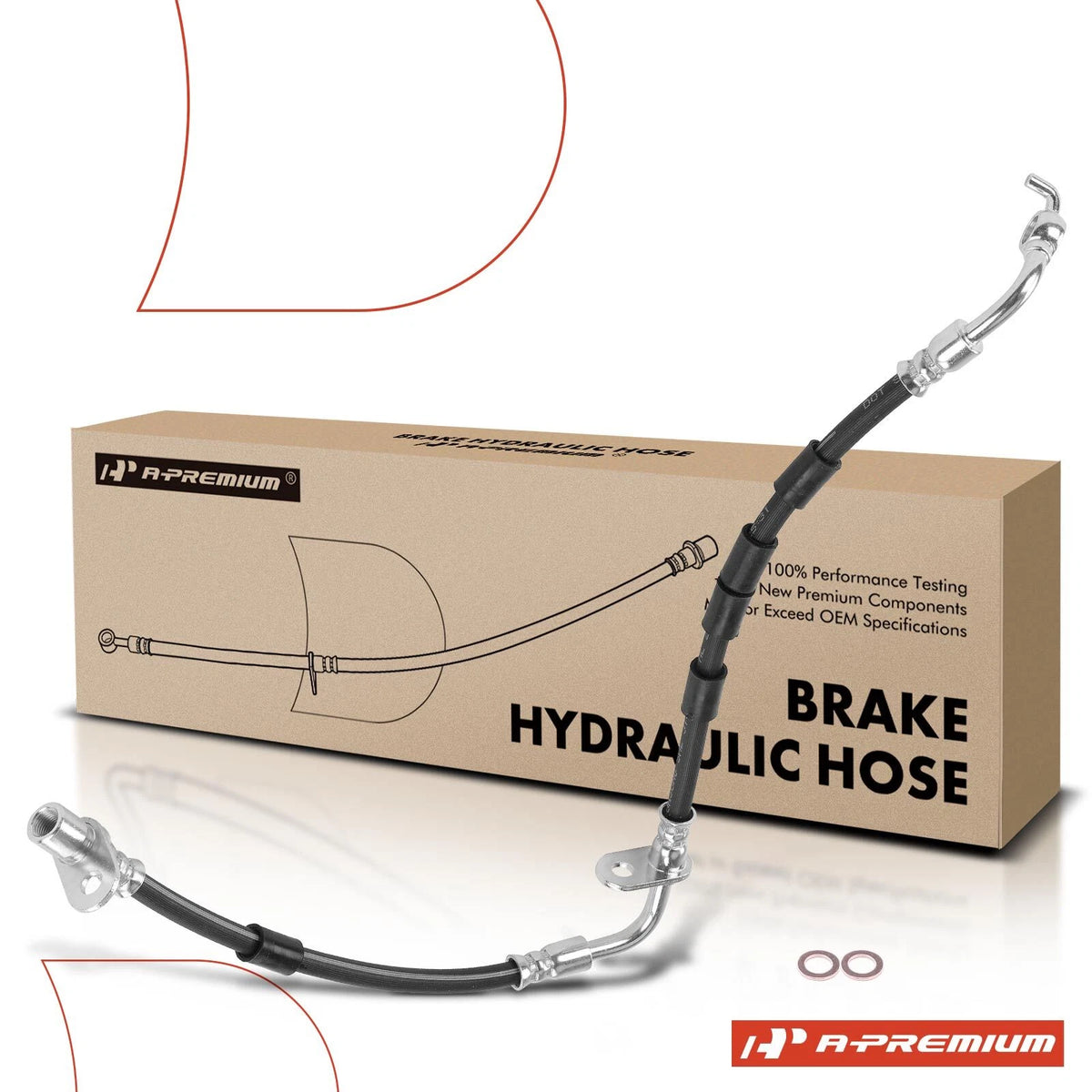 Front Left Brake Hydraulic Hose for Mazda 6 (2009–2013) GS3L43990A, 2205840