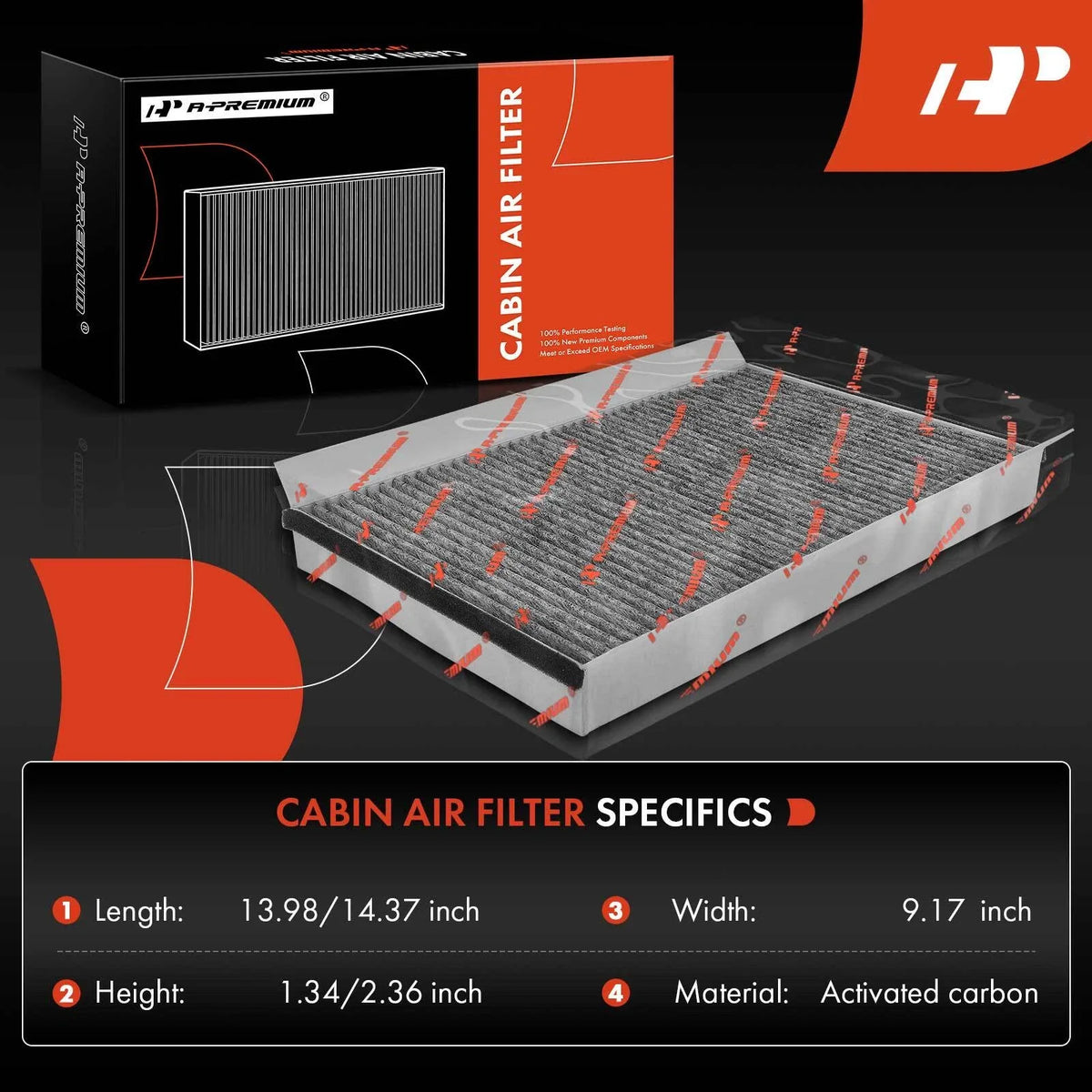 2X Activated Carbon Cabin Air Filter for Mercedes-Benz Sprinter (2007–2018)
