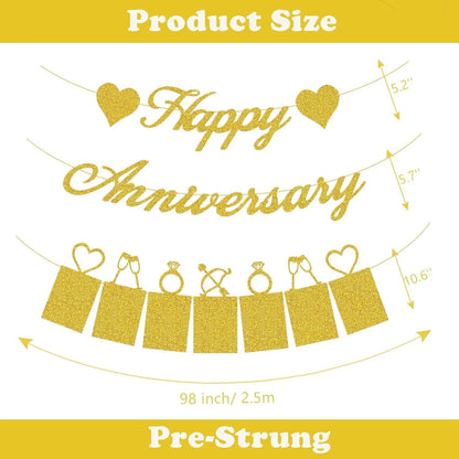 Happy Anniversary Party Decorations Banner and Photo Banner