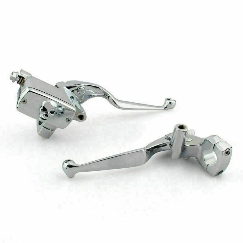Skull Reservoir Brake Clutch Levers for Kawasaki Vulcan 800 1500 1600 (1996–2009)