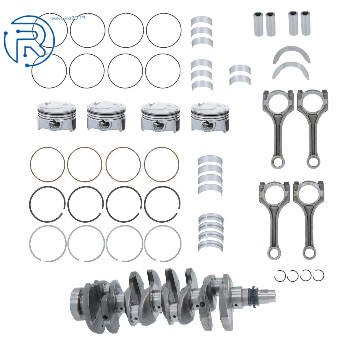 Engine Overhaul Rebuild Kit with Crankshaft & Connecting Rod for Hyundai Kia 1.6 G4FJ