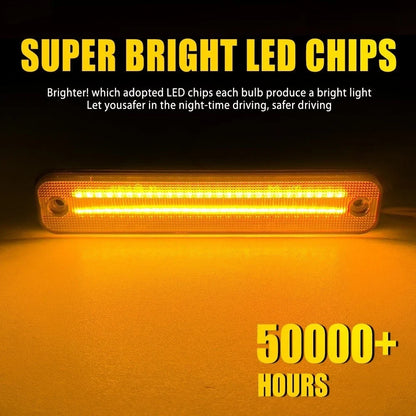 Set of 2 Amber LED Side Marker Turn Signal Lights for Hummer H2 (2003–2009)