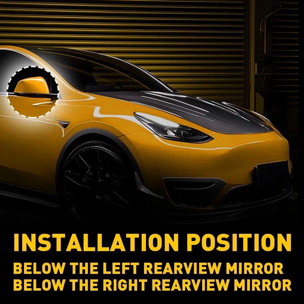 Driver Left Fender Pillar Trim Mirror Corner Molding for Tesla Model Y (2020–2023)