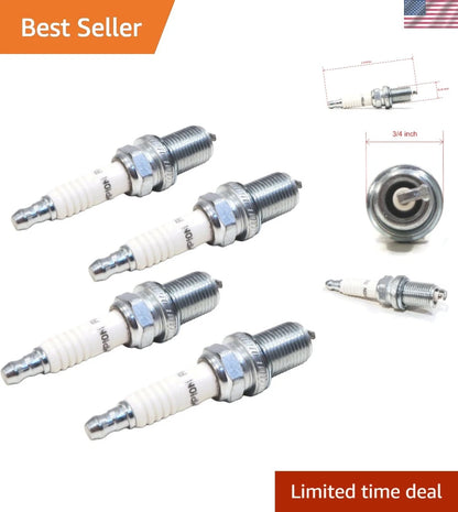 Set of 4 Champion Spark Plugs for Cub Cadet & MTD (Compatible with 759-3336)