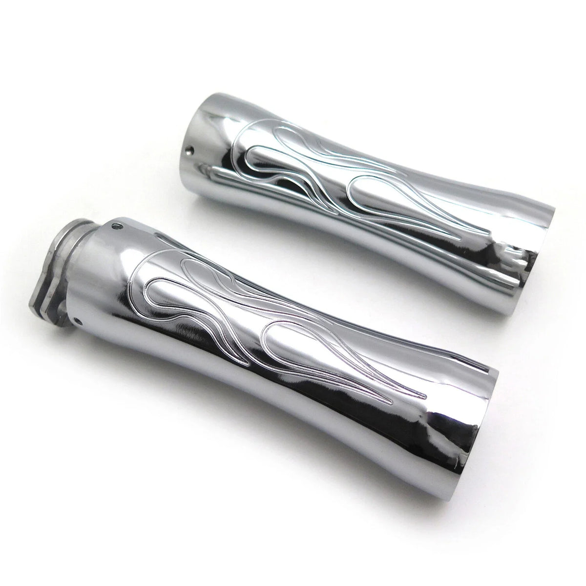 Chrome Flame Hand Grips for Honda CBR 600 F3 F4i 900 929 954 1000 RR (1997–2007)