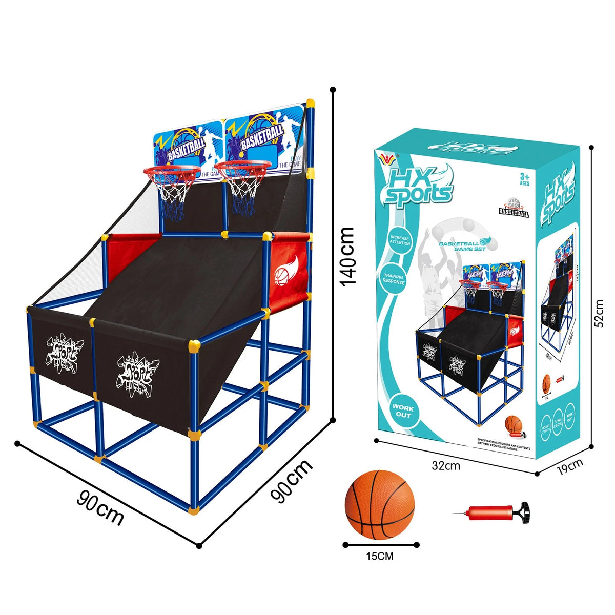 Dual Shot Basketball Arcade Game for Kids - T034-001