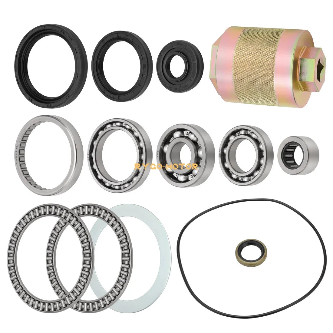 Front Differential Bearing Seal Kit with Nut Tool for Kawasaki Brute Force 650 750 (2005–2022)