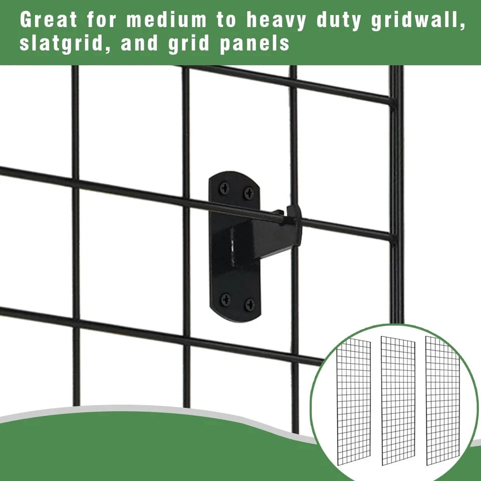 Set of 24 Gridwall Mount Brackets for Grid or Slatgrid Panels