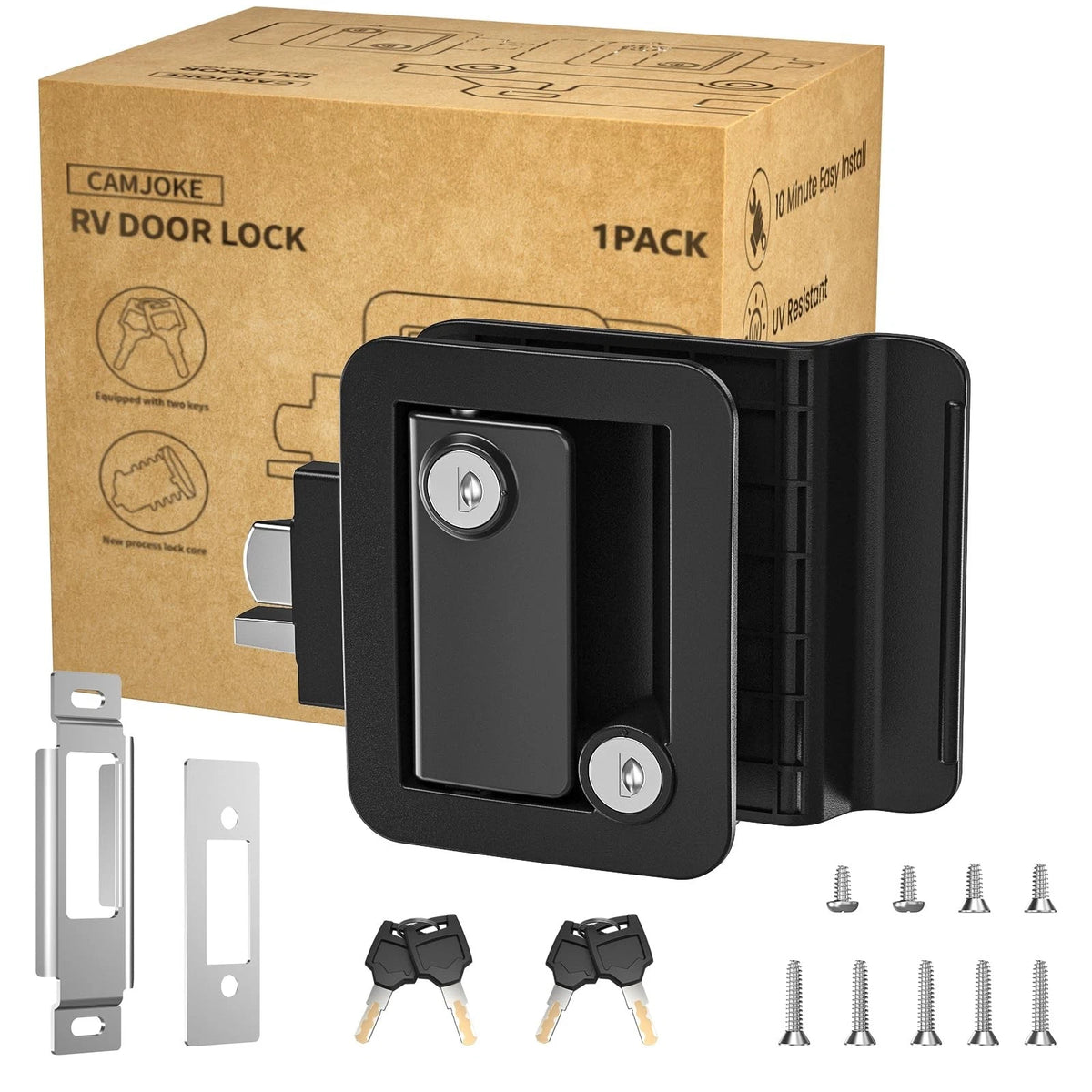 RV Door Lock with Paddle Deadbolt for Travel Trailers (2010–2023)