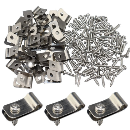 100 Pcs Metal Wire Fence Clips Clamps Stainless Steel