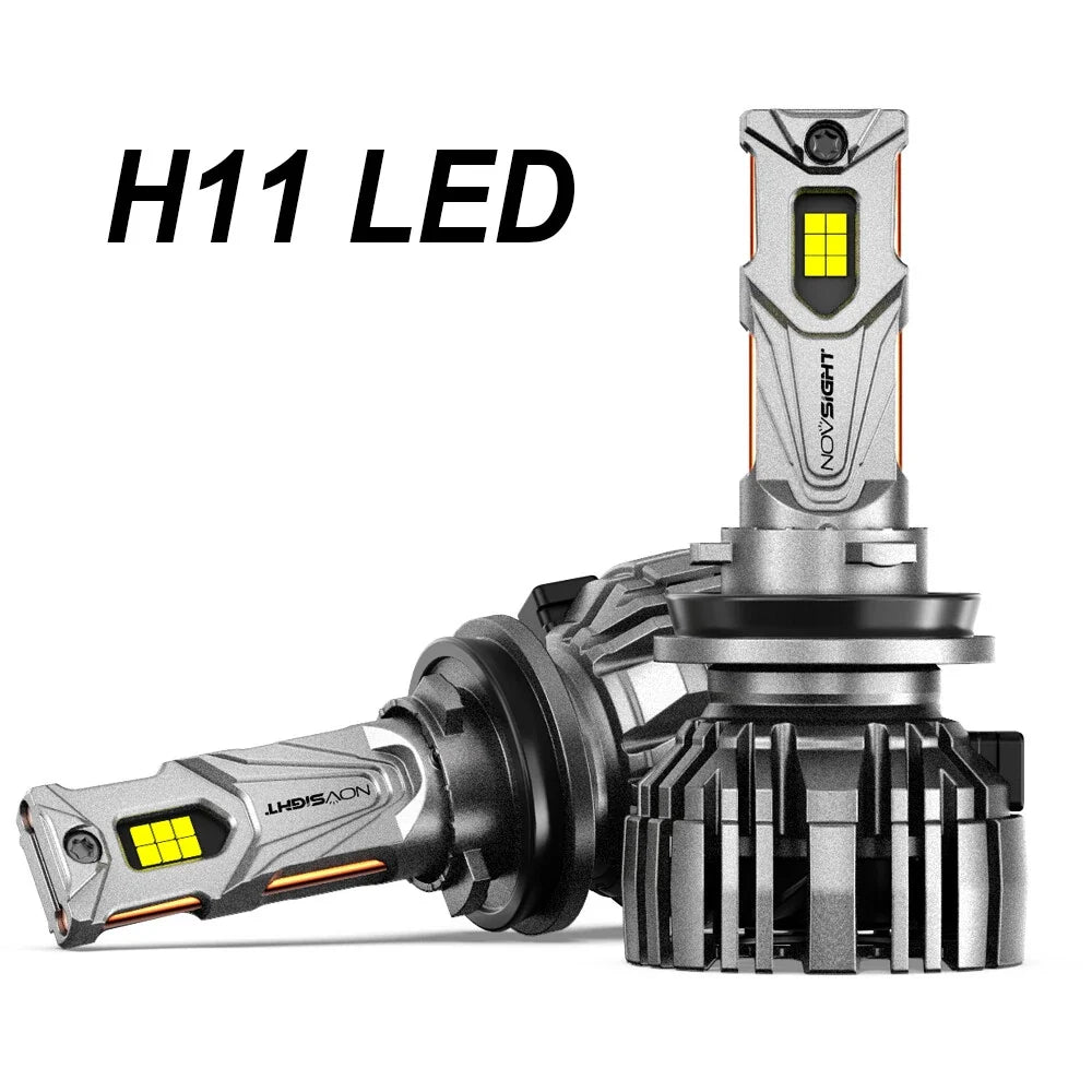 2X H11 LED Headlight Bulbs for NOVSIGHT (6500K, 30000LM)