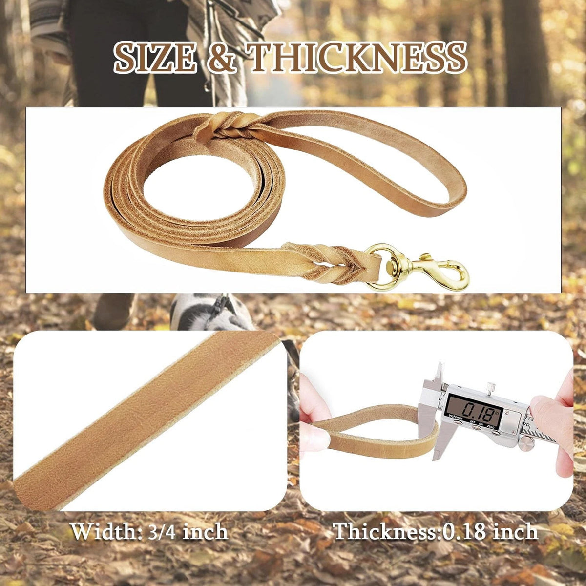 6ft Leather Dog Leash for LWBMG (No Part Numbers)