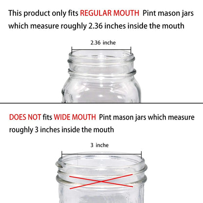 2X Plastic Mason Jar Soap Dispenser Lids for Universal Use - Gold