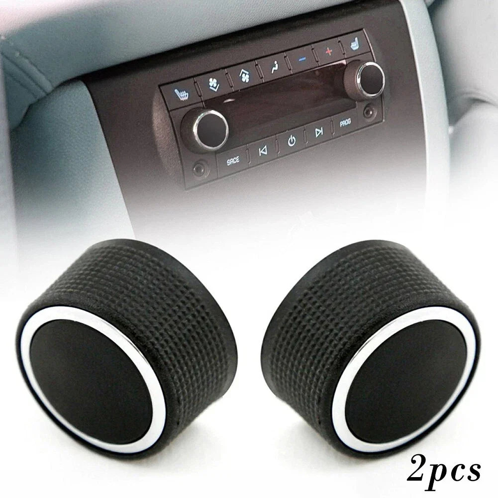 2x Rear Radio Control Knob Button for Chevrolet Silverado 1500 / Sierra 1500