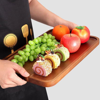 Set of 2 Wooden Charcuterie Boards 14" x 10" x 0.8"