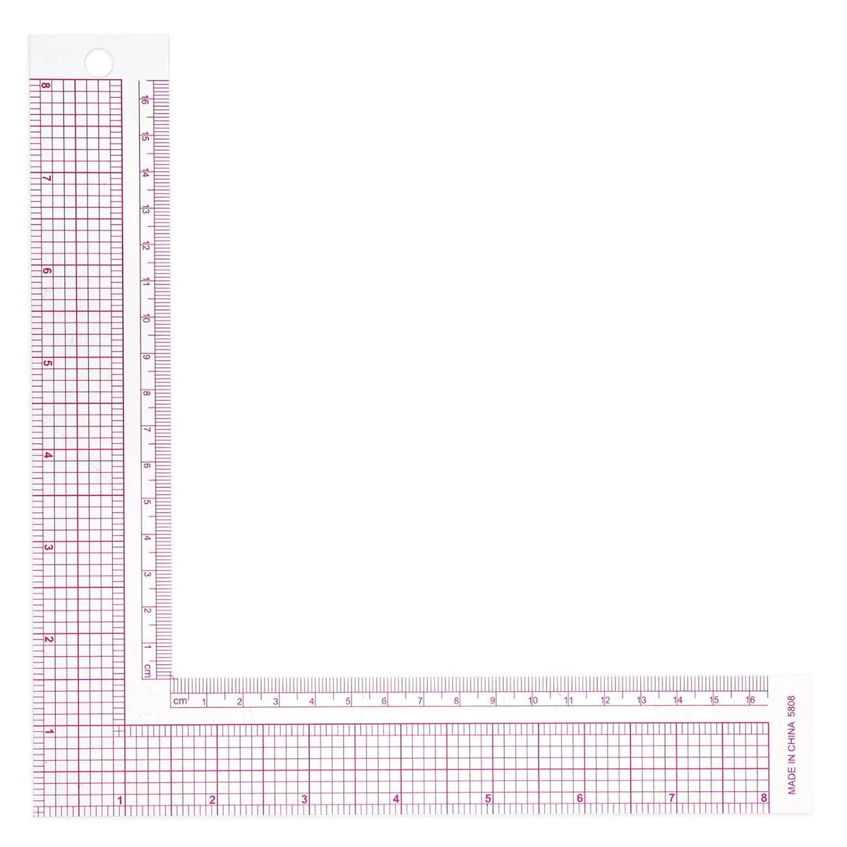 Plastic L-Square Ruler for Tailoring - 90 Degree Transparent (1 PCS)