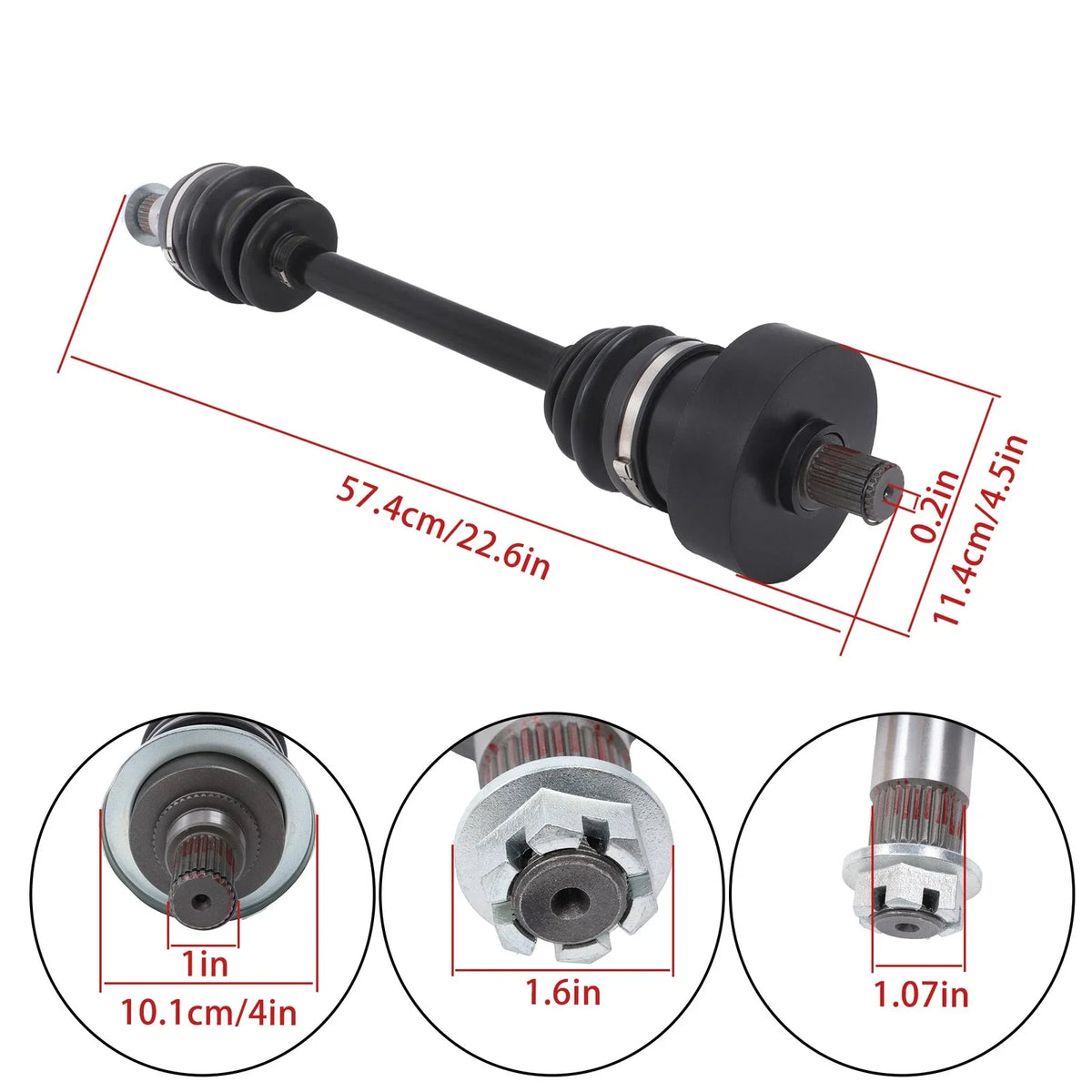Front Left CV Axle for Arctic Cat 650 (2006–2011)