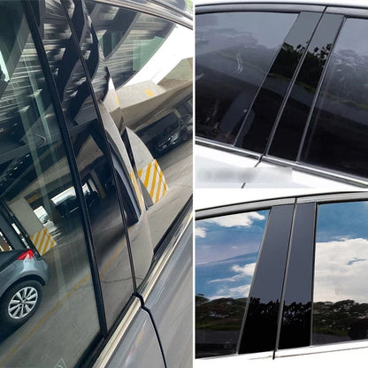 6Pcs Black Window Trim Decal for VW Jetta MK5 (2006–2010) EXV