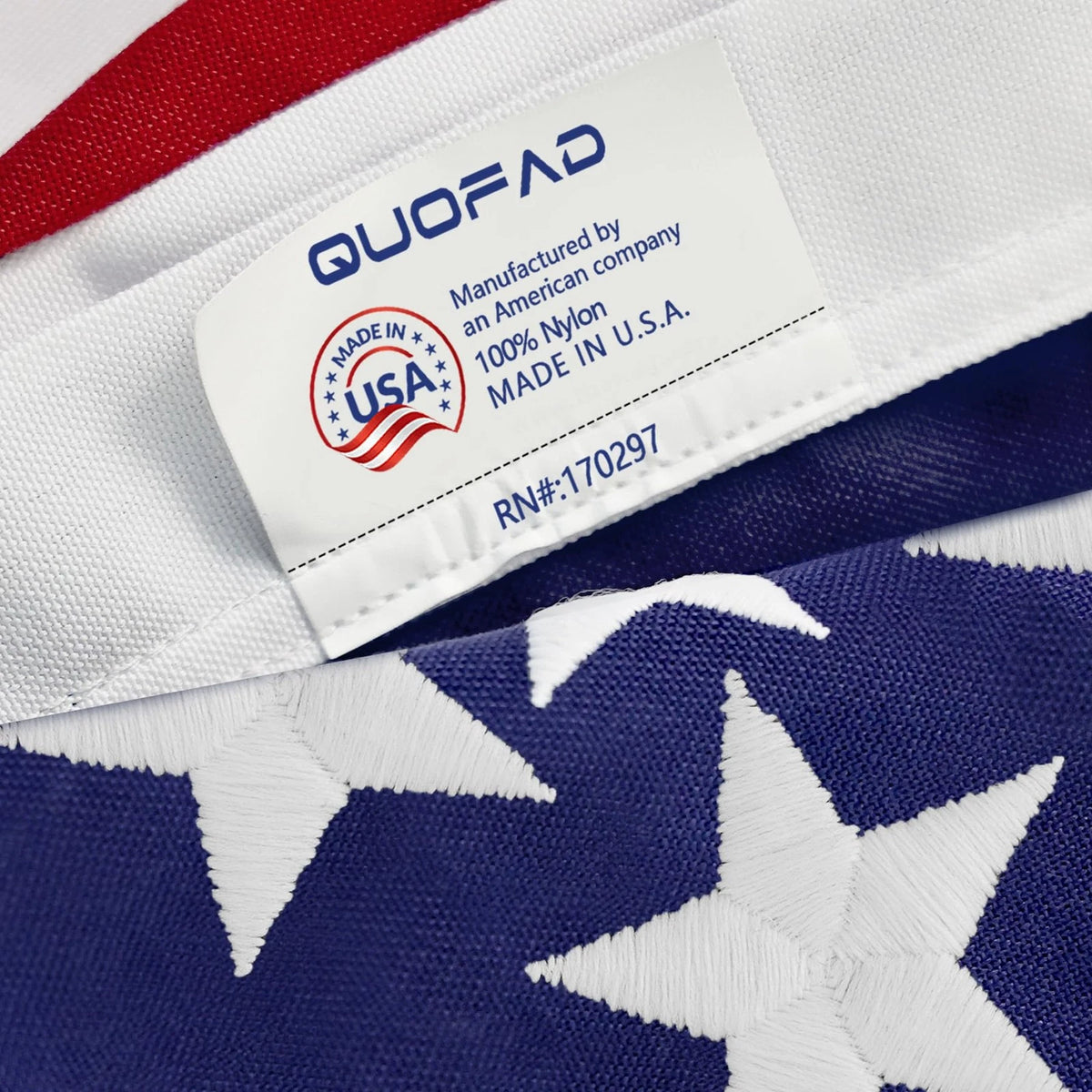 3x5 Heavy Duty Nylon American Flag - Waterproof, Embroidered Stars