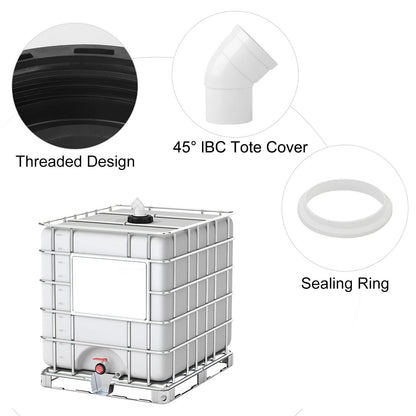 45° IBC Tote Tank Cover with Filter Cap for IBC Tanks