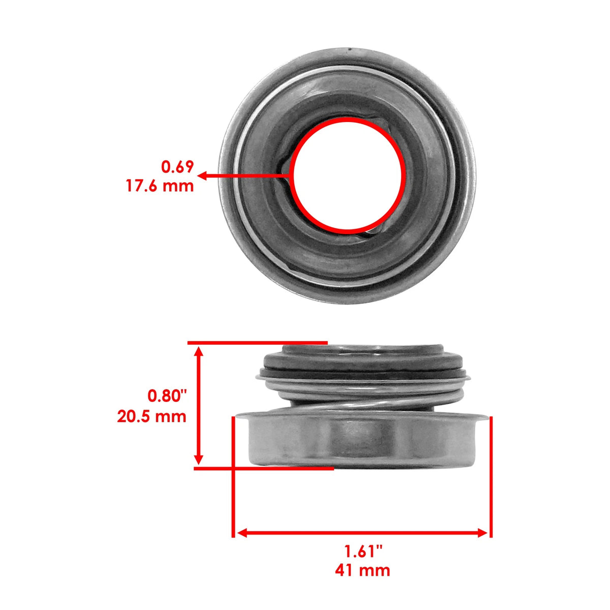 Oil Pump Water Pump Impeller Seal Kit for Polaris Ranger Crew 700 EFI (2008–2009) SC4554OP105DM