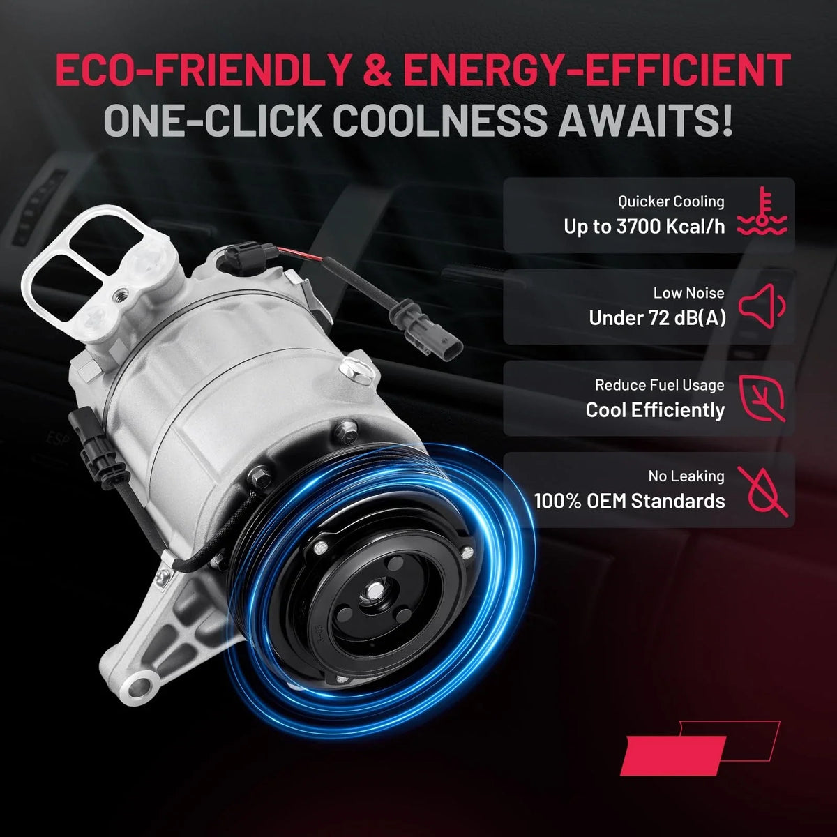 AC Compressor w/ Clutch for Buick LaCrosse (2013–2016) & Cadillac XTS (2013–2019) 3.6L