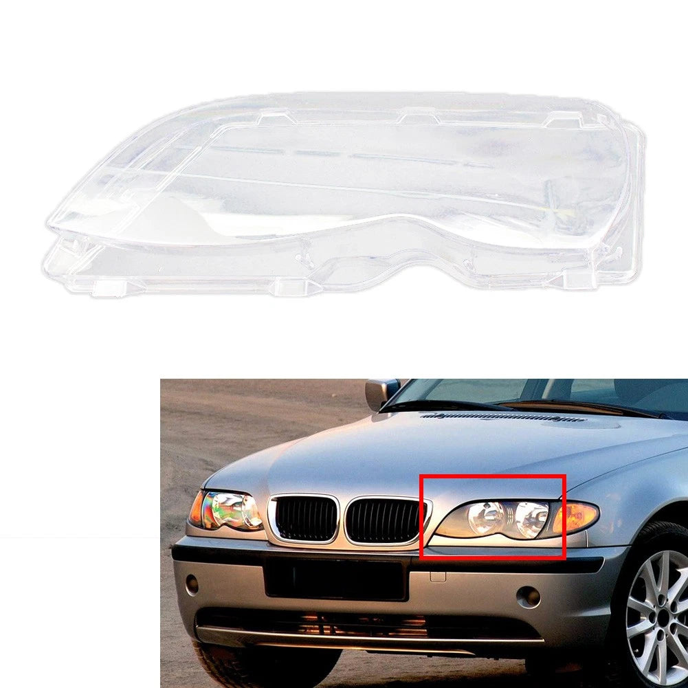 Transparent Headlight Cover for BMW 3 Series E46 (2002–2005) Left