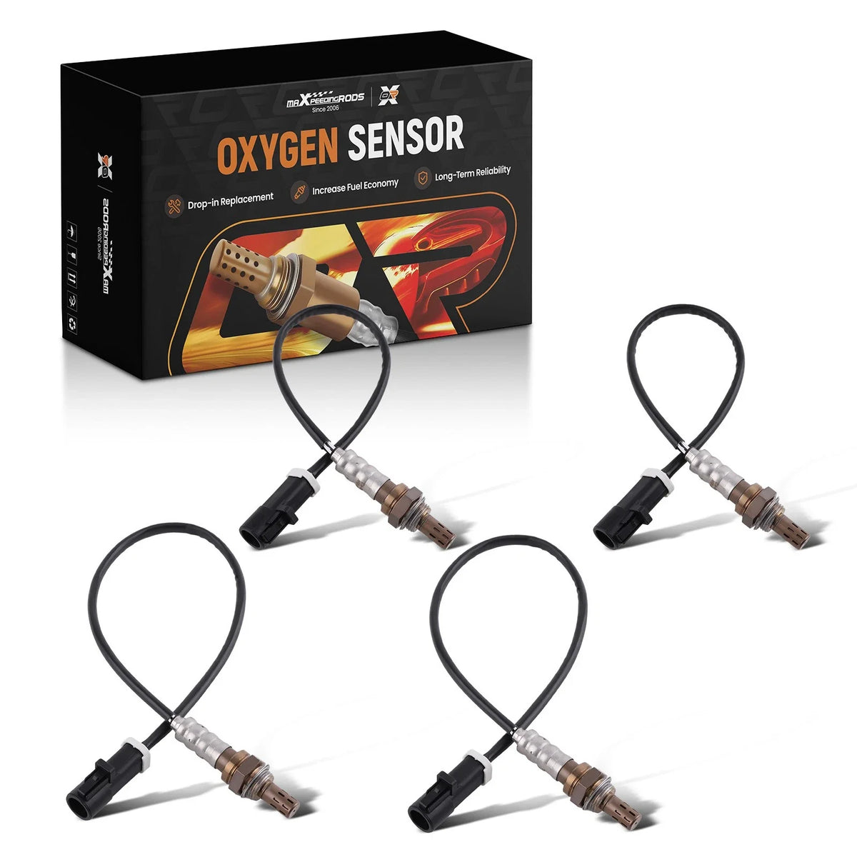 Set of 4 Oxygen Sensors for Ford E-350 Super Duty V10 6.8L (1999–2008) 2344106 234-4127