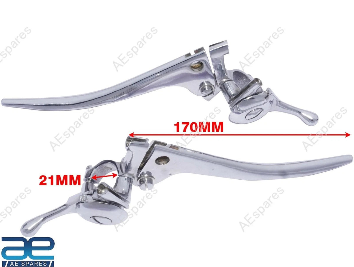 7/8" Brake & Clutch Lever Set + Choke Lever for Ariel AJS BSA Triumph Norton
