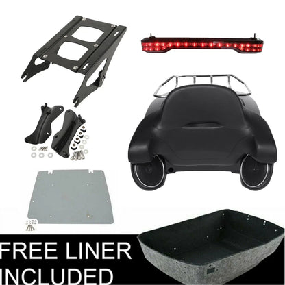 LED Trunk Pad Mount Rack Speakers for Harley Touring (2014–2026)