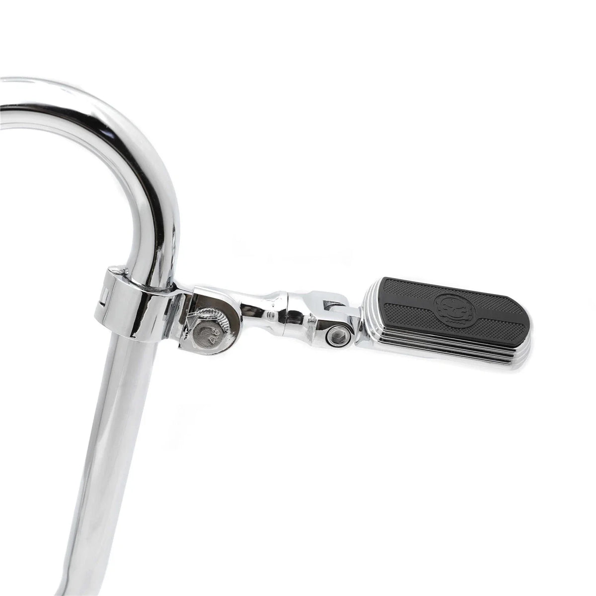 Chrome 1 1/4" Gear Skull FootPeg Clamp for Harley Sportster Touring Dyna