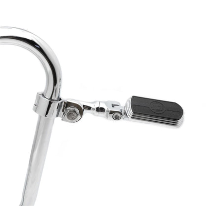 Chrome 1 1/4" Gear Skull FootPeg Clamp for Harley Sportster Touring Dyna