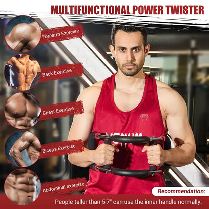 Twister Arm Trainer for Adjustable Chest (30-120 lbs) - Red