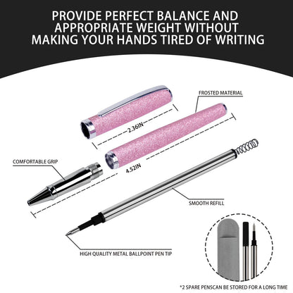 Luxury Ballpoint Pen Set - Smooth Writing, Pink
