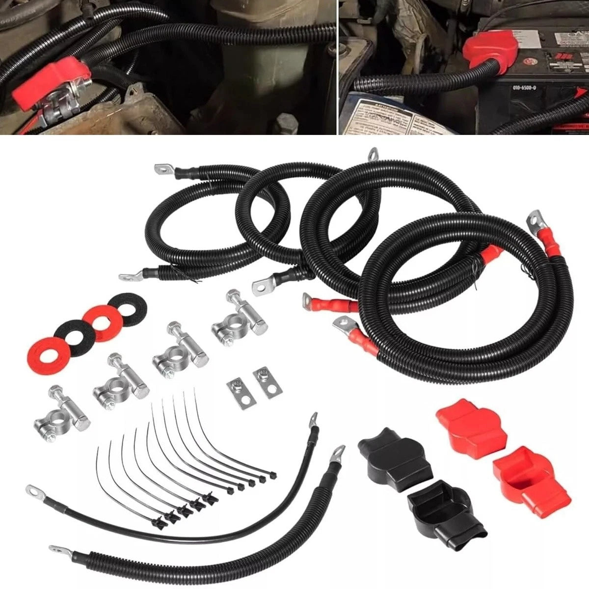 Battery Cable Kit 4437-90 for Ford Superduty F250 F350 F450 (2003–2007)