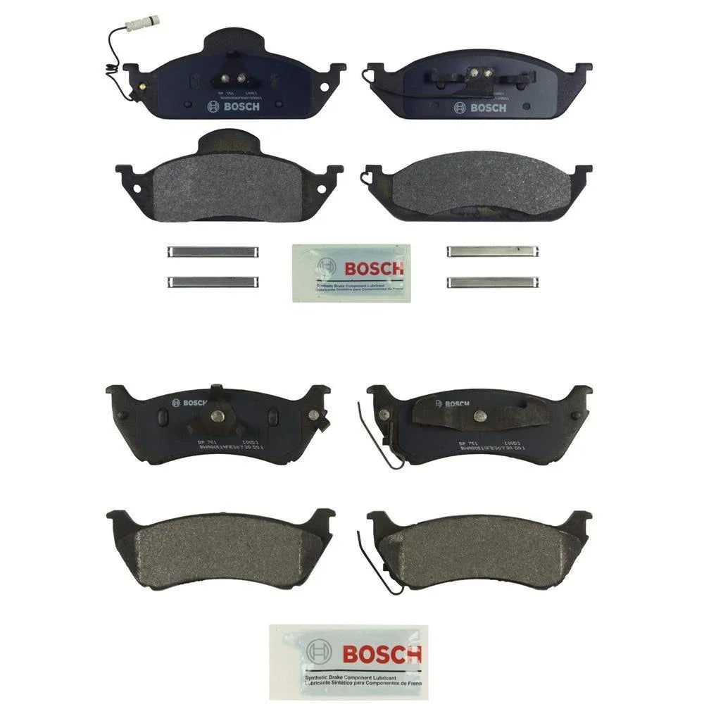 Set of 4 Bosch QuietCast Metallic Disc Brake Pads for Mercedes ML320 (2002–2005)