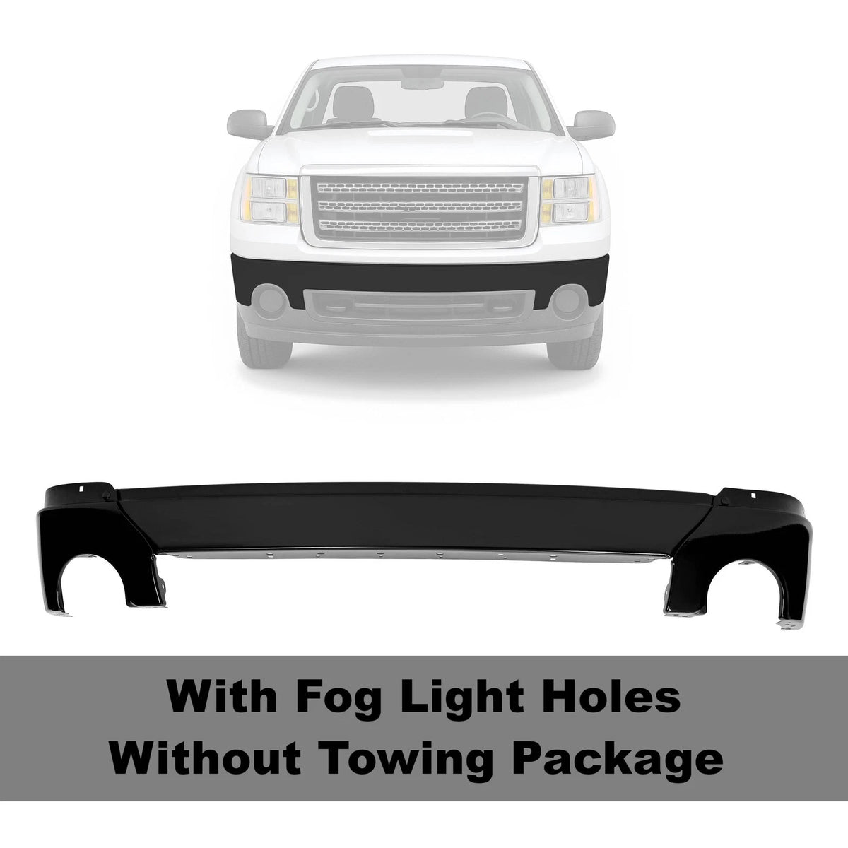 Front Bumper Face Bar for GMC Sierra 1500 2500HD 3500HD (2007–2013) CON-A000120