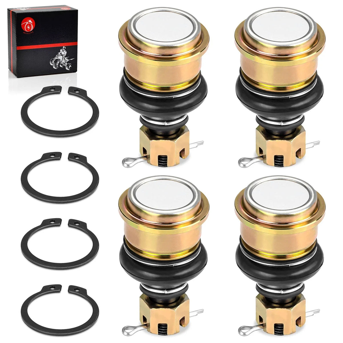 4x Front Upper & Lower Ball Joints for Yamaha Kodiak 450 YFM450 4x4 (2018-2024)