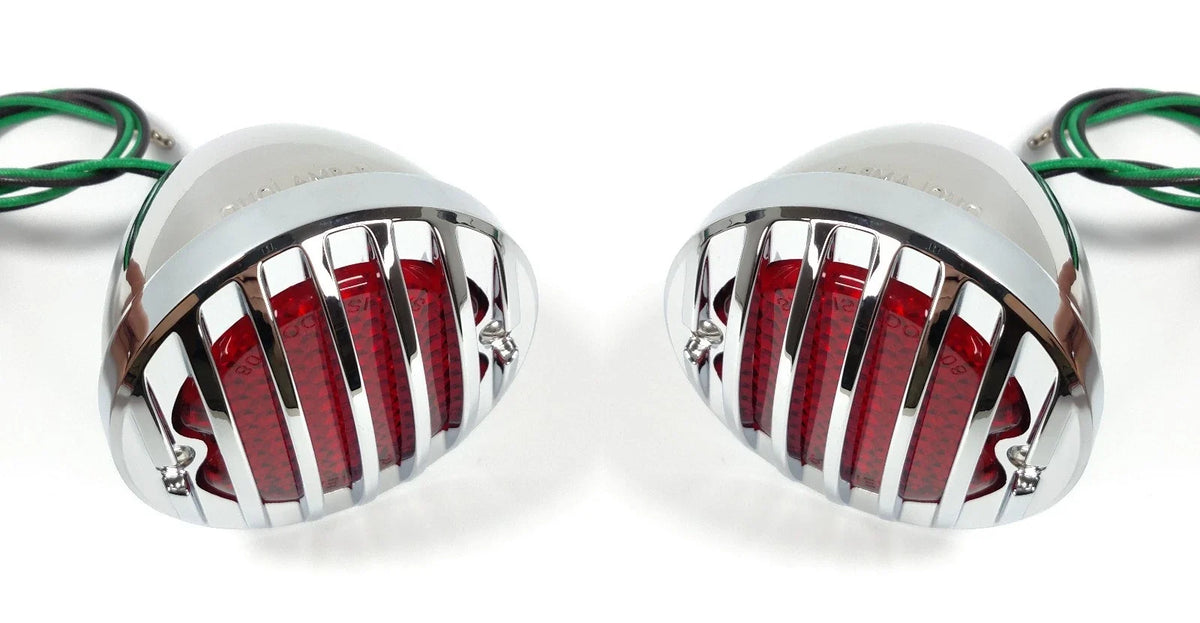 12V LED Tail Lights Replacement for 1933-1936 Ford Car with Chrome Grille
