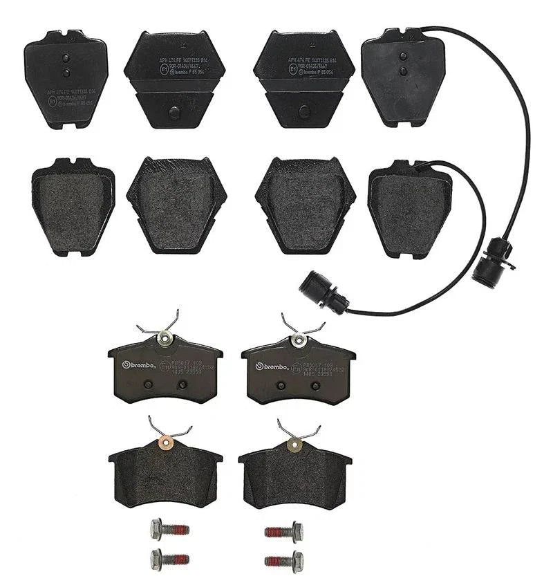 Set of 4 Brembo Low-Met Brake Pads for Audi A6 Quattro (2002–2004)