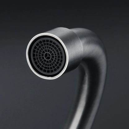Commercial Sink Faucet Wall Mount 360° Rotation Stainless Steel