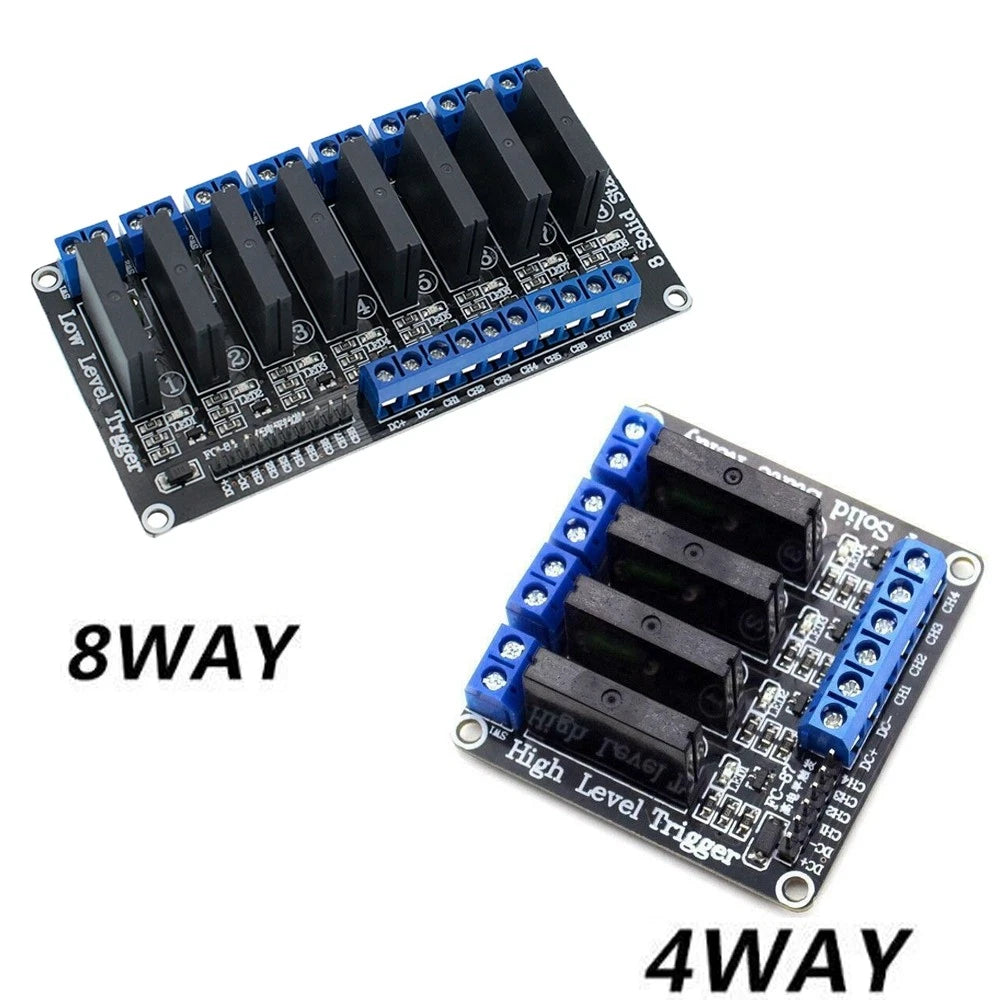 4/8 Channel 5V DC Relay Module Solid State SSR G3MB-202P for Arduino