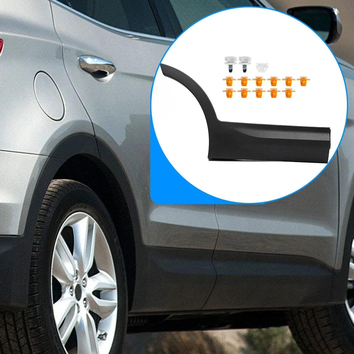 Set of 2 Rear Lower Door Molding Garnish for Hyundai Santa Fe (2013–2018)
